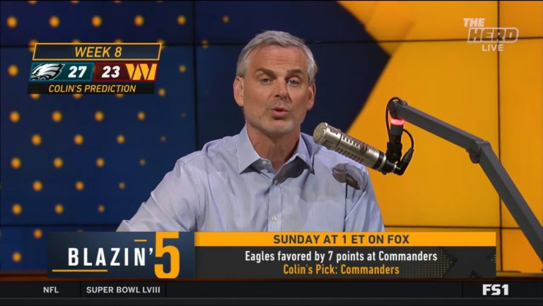 Blazing 5 Colin Cowherd Week 8 NFL Picks 2023 On Fox Sports