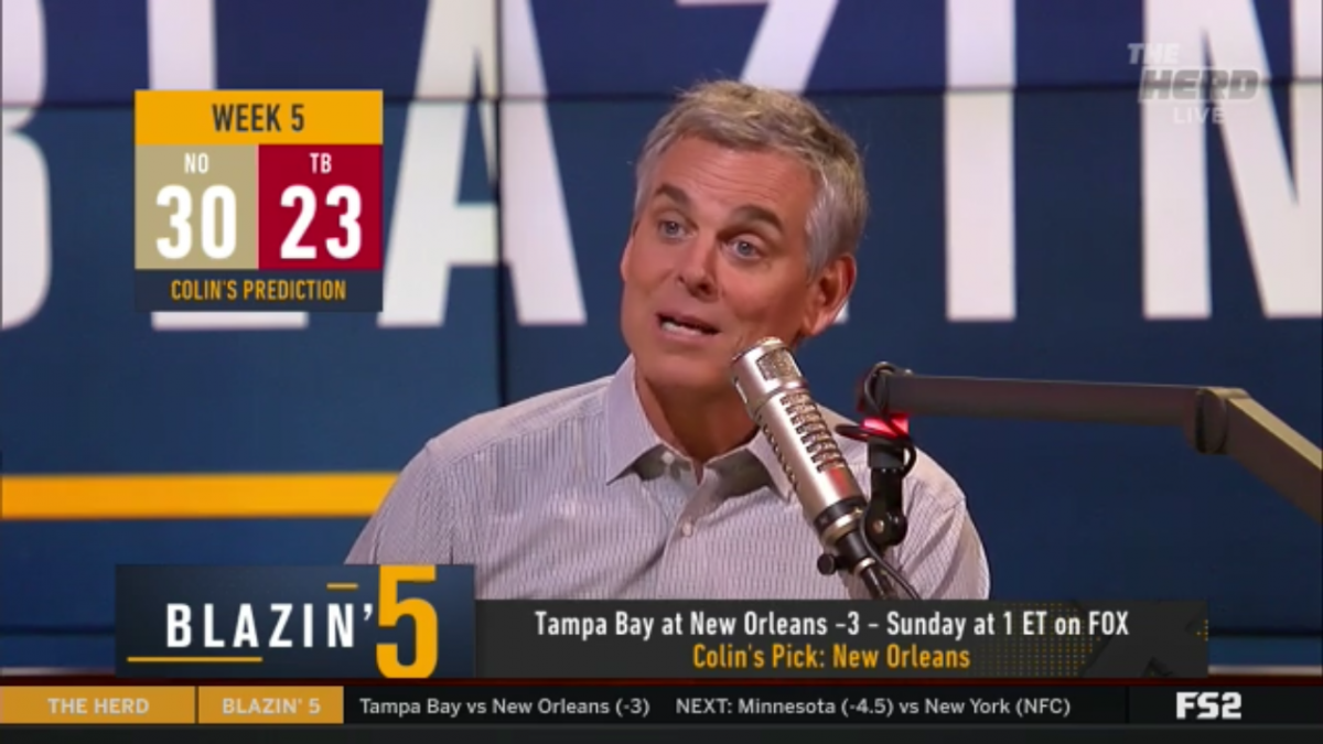 Colin Cowherd Blazing Five NFL 2019 Week 5 Picks On Fox Sports