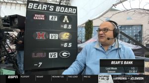 Chris Fallica Bear S Bank Week 15 2019 Picks On Espn College Gameday Saturdayselections Evenyourodds