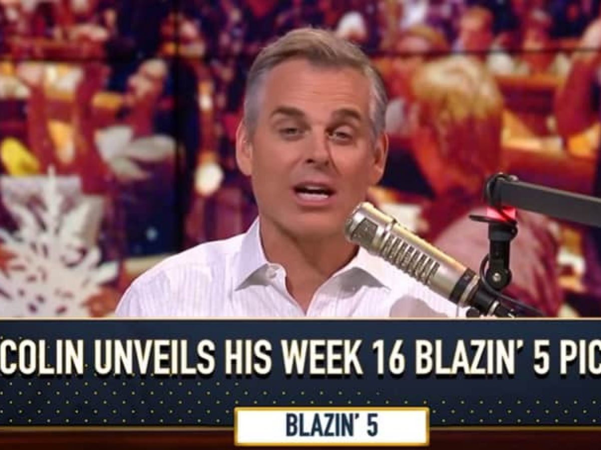 Colin Cowherd Blazing Five NFL 2019 Week 14 Picks On Fox Sports -  EvenYourOdds