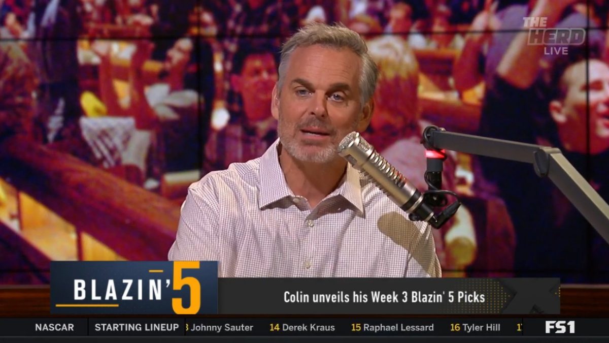 Colin Cowherd's Week 14 Blazing 5 Picks