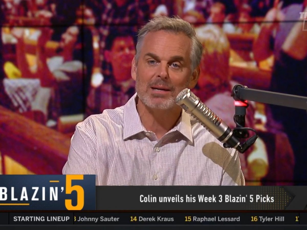 Agree/Disagree With Colin Cowherd's Blazing 5 Week 3 NFL Picks (2020) -  Slackie Brown Sports & Culture