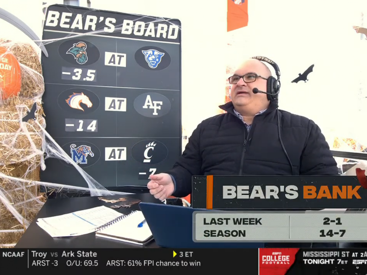 Stanford Steve and Chris “The Bear” Fallica 2020 College Football Week 5  Picks on ESPN Behind the Bets Podcast - EvenYourOdds