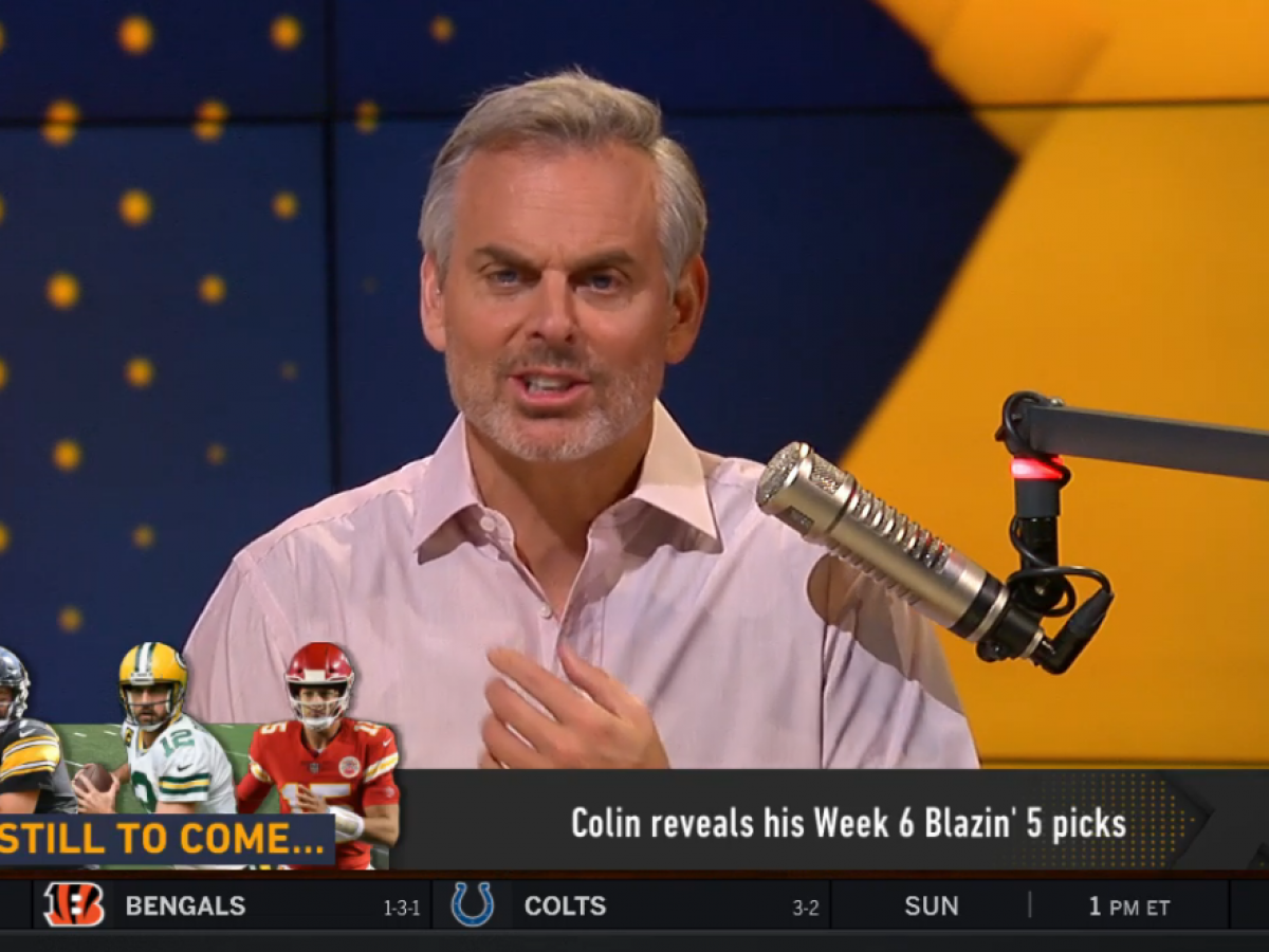 Colin Cowherd Blazing Five NFL 2020 Week 1 Picks On Fox Sports -  EvenYourOdds