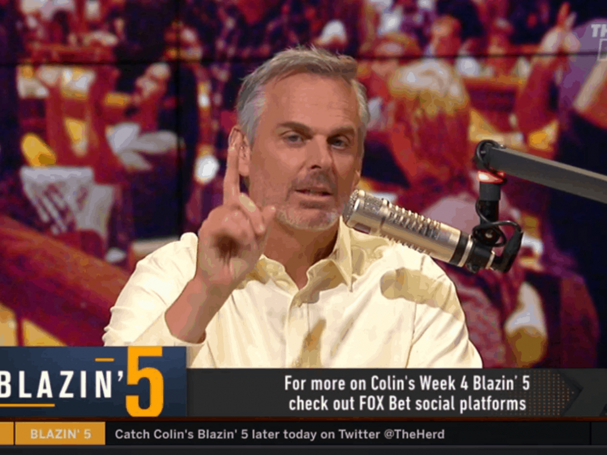 Colin Cowherd Blazing Five NFL 2020 Week 1 Picks On Fox Sports