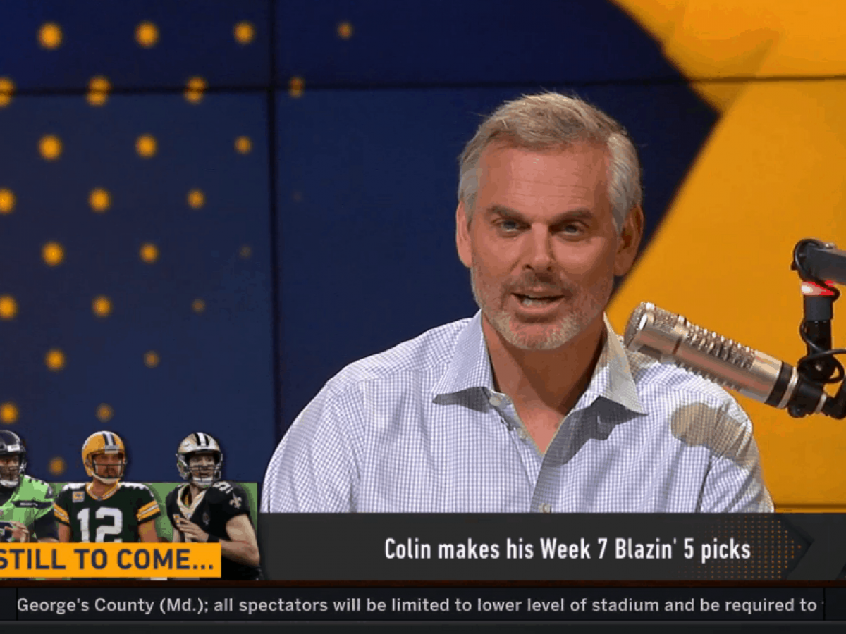 Colin Cowherd's Entire 2020 'Blazing 5' NFL Gambling Picks Archive