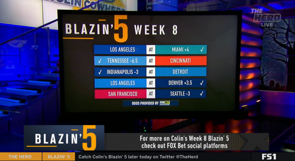 Colin Cowherd's Week 15 Blazing 5 Picks