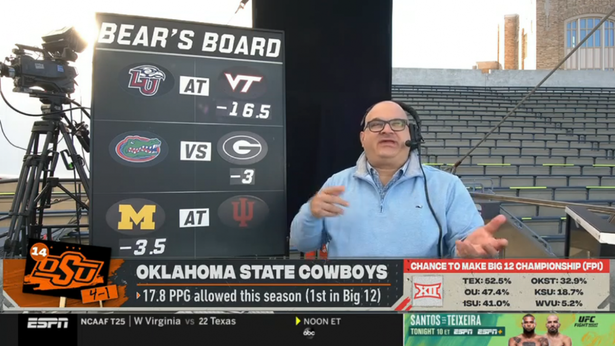 Bear's Bank Picks: Chris Fallica Week 7 2021 College Football Picks on ESPN  College Gameday - EvenYourOdds