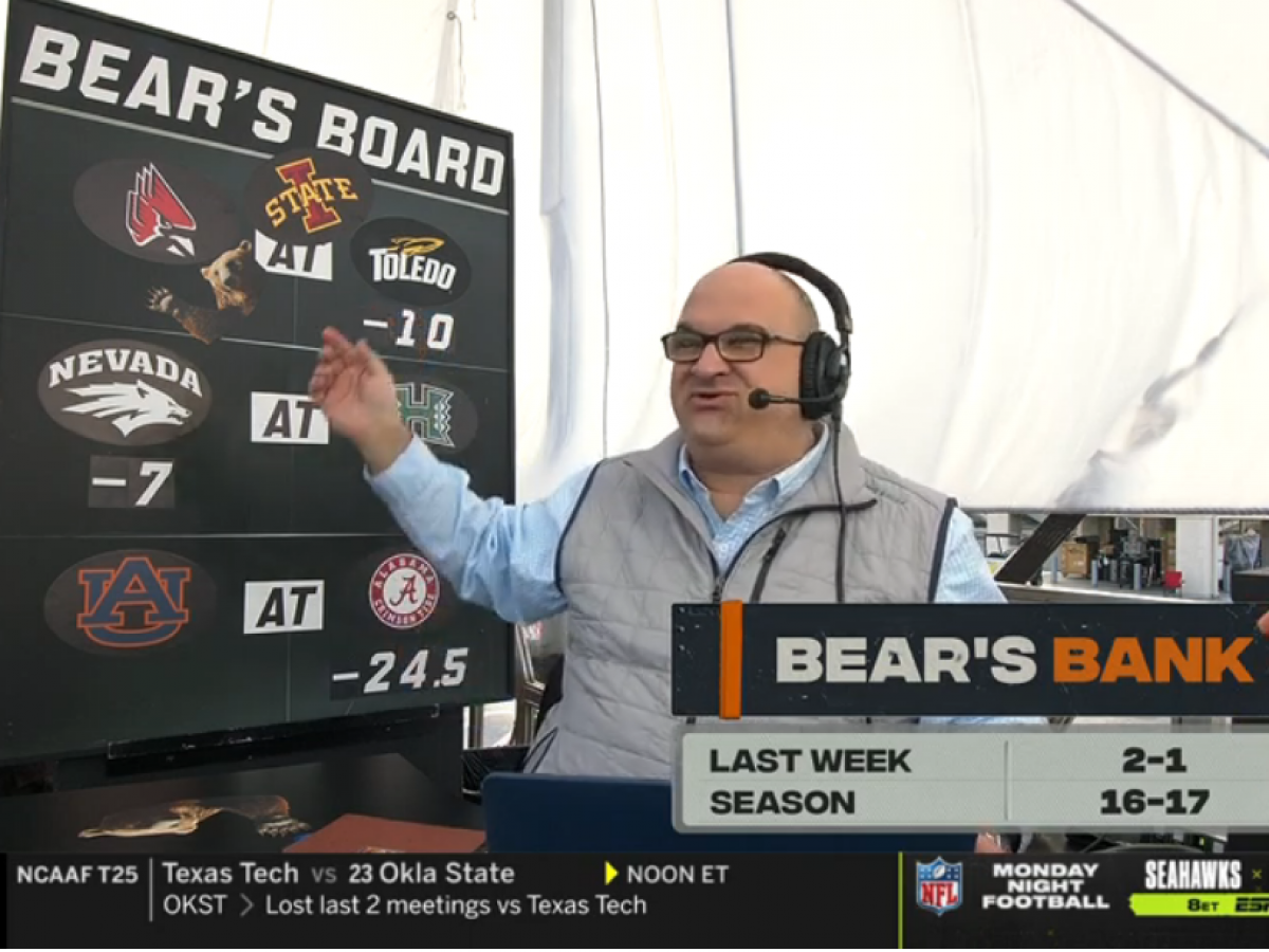 Stanford Steve and Chris “The Bear” Fallica 2020 College Football Week 11  Picks on ESPN Behind the Bets Podcast - EvenYourOdds