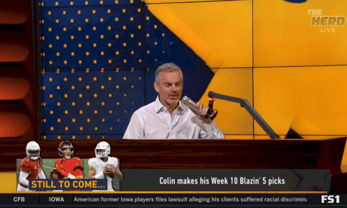 Colin Cowherd's Week 10 Blazing 5 Picks