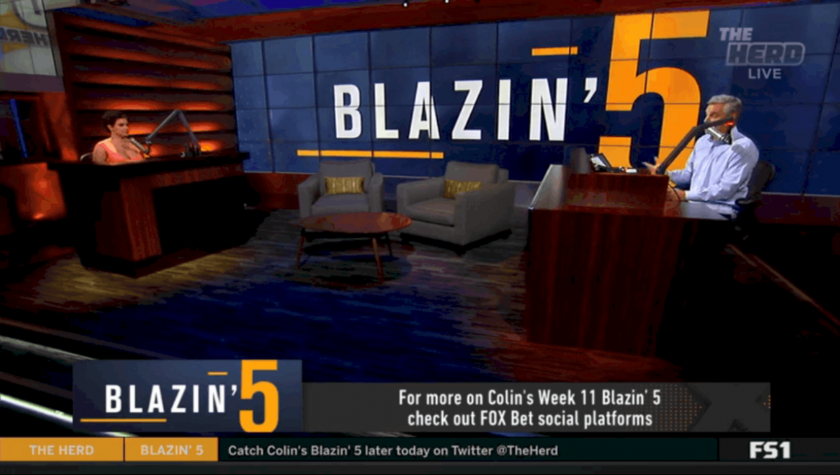 Blazing 5: Colin Cowherd Week 11 NFL Picks 2021 On Fox Sports - EvenYourOdds