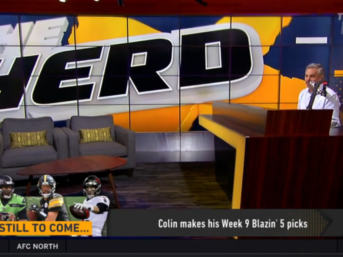 Blazing 5: Colin Cowherd Week 10 NFL Picks 2020 On Fox Sports - EvenYourOdds