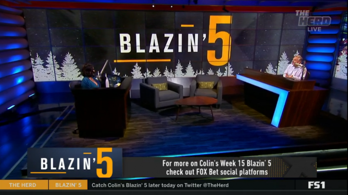 Blazing 5: Colin Cowherd Week 13 NFL Picks 2020 On Fox Sports - EvenYourOdds