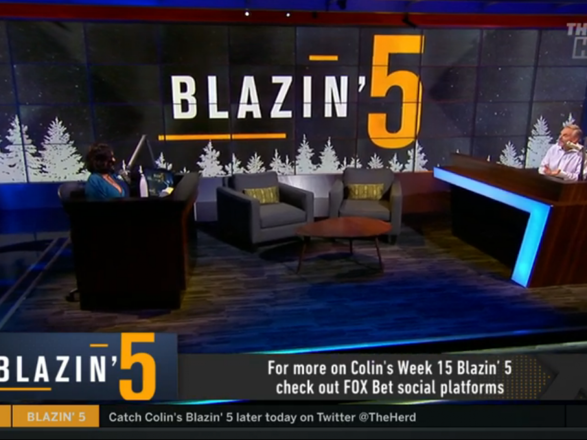 Blazin' 5: Colin Cowherd's picks for Week 12 of the 2020 NFL