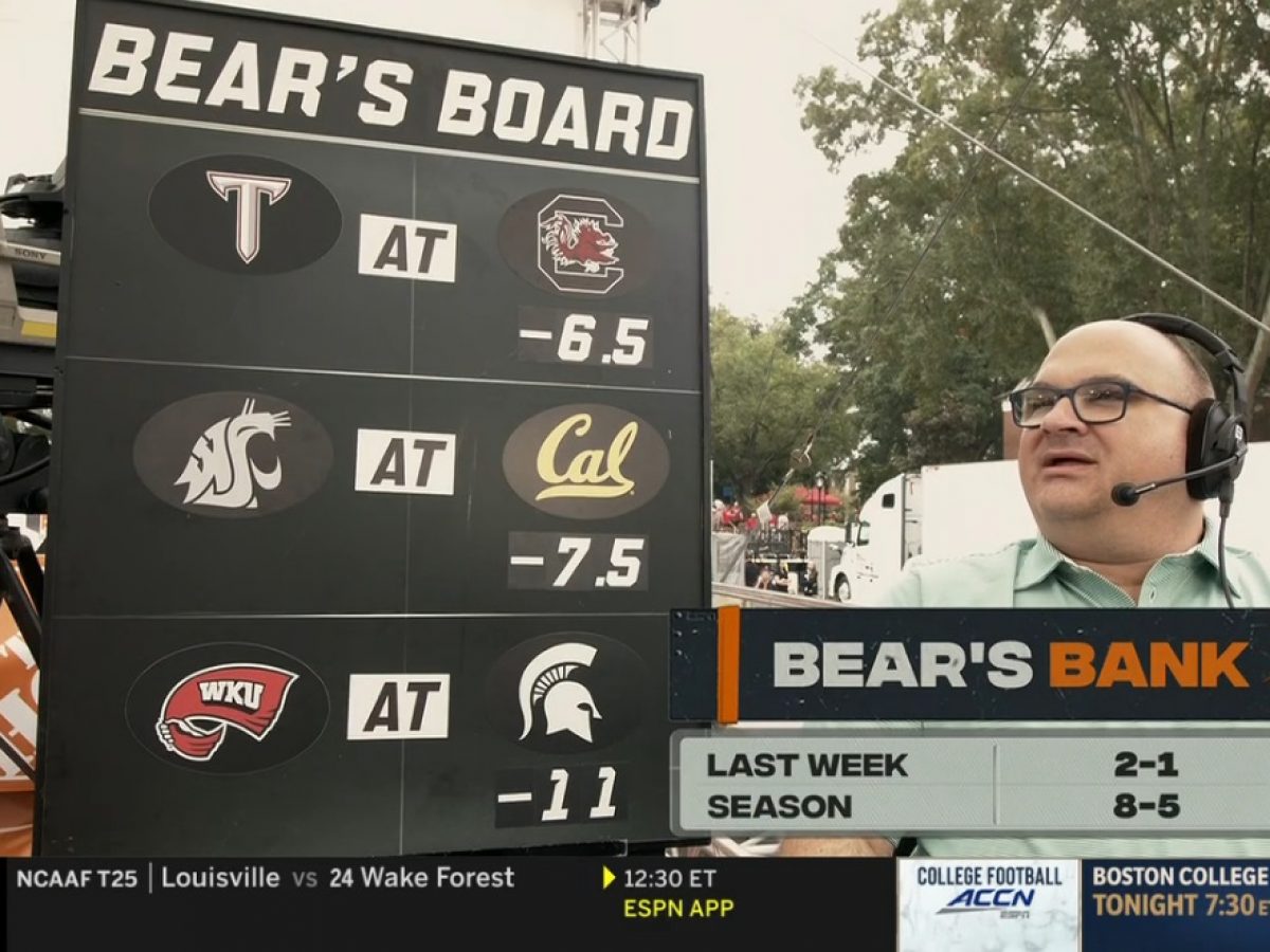 Bear's Bank Picks: Chris Fallica Week 12 2021 College Football Picks on ESPN  College Gameday - EvenYourOdds