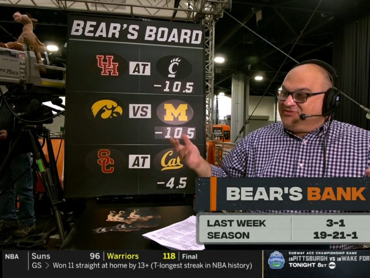 Stanford Steve and Chris “The Bear” Fallica 2020 College Football Week 11  Picks on ESPN Behind the Bets Podcast - EvenYourOdds