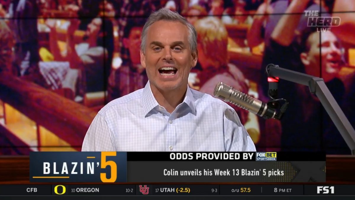 Blazing 5: Colin Cowherd Week 13 NFL Picks 2021 On Fox Sports - EvenYourOdds