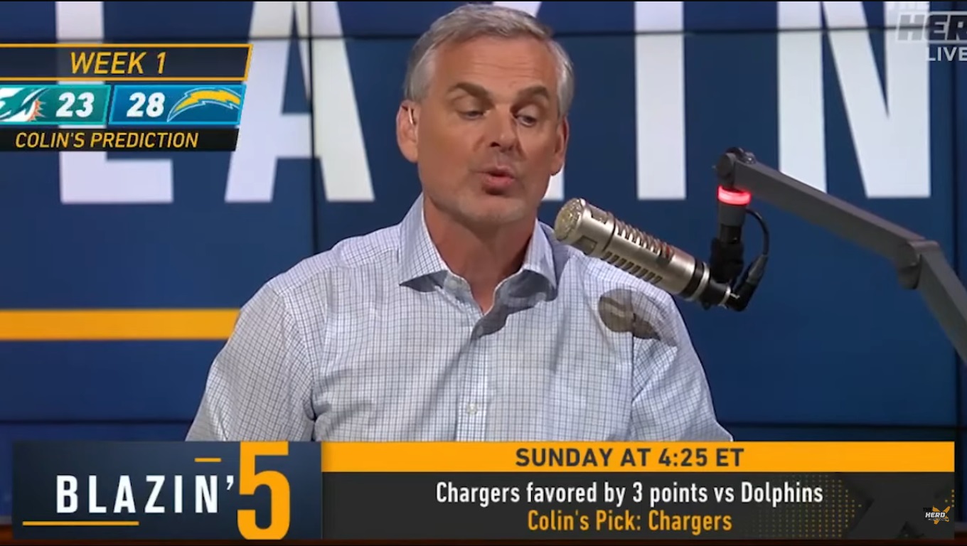 Blazing 5 Colin Cowherd Week 1 NFL Picks 2023 On Fox Sports