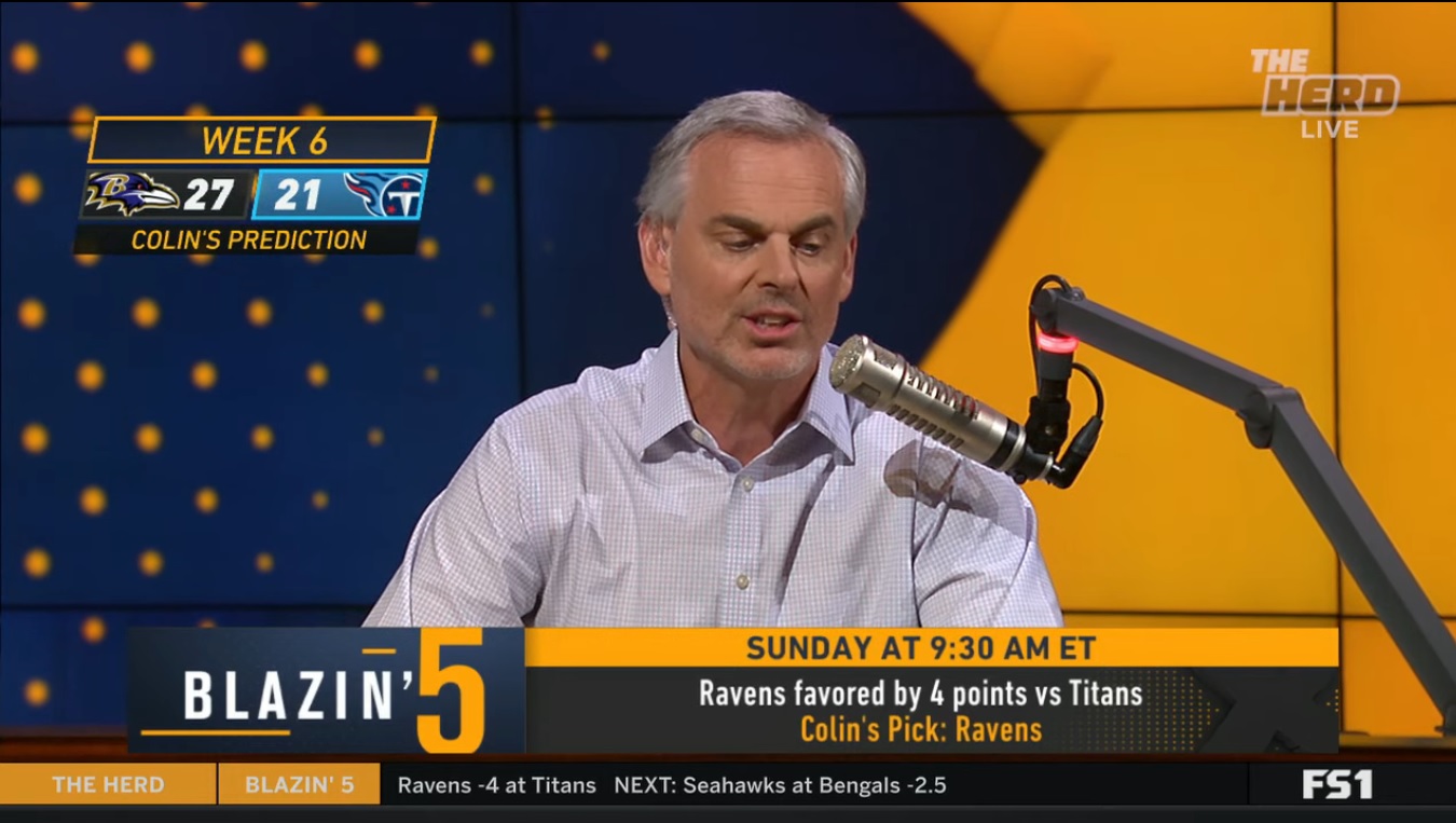 Blazing 5 Colin Cowherd Week 6 NFL Picks 2023 On Fox Sports