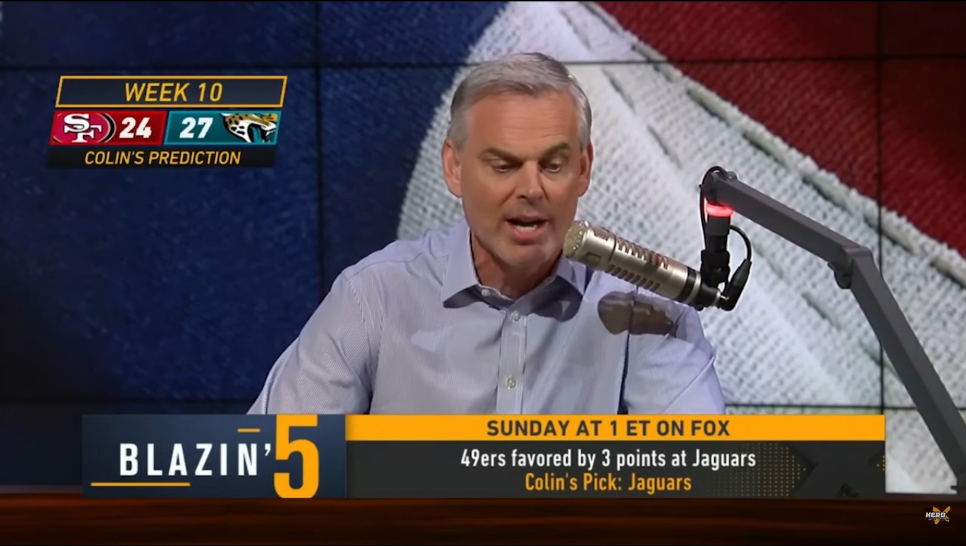 Blazing 5 Colin Cowherd Week 10 NFL Picks 2023 On Fox Sports