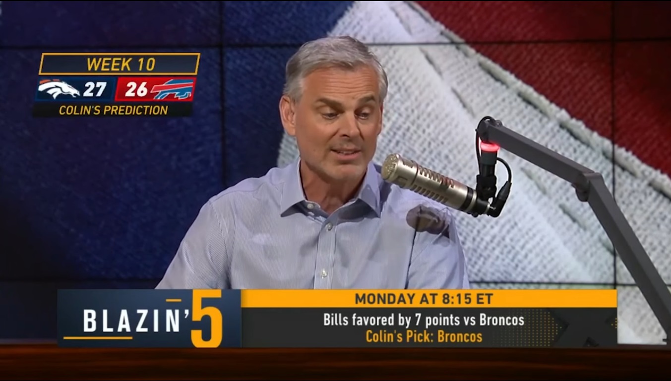 Blazing 5 Colin Cowherd Week 10 NFL Picks 2023 On Fox Sports