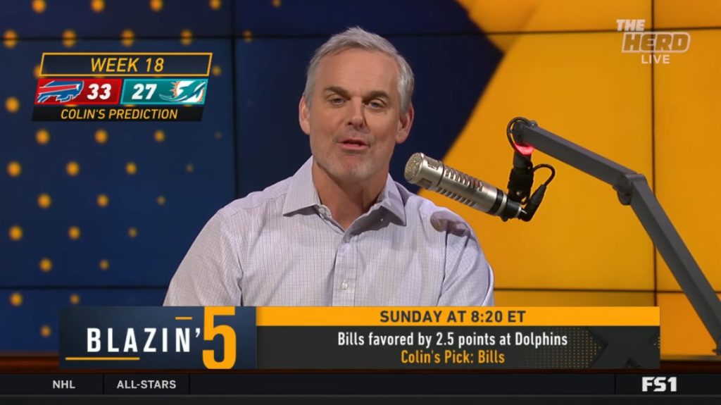 Blazing 5 Colin Cowherd Week 18 NFL Picks 2023 On Fox Sports