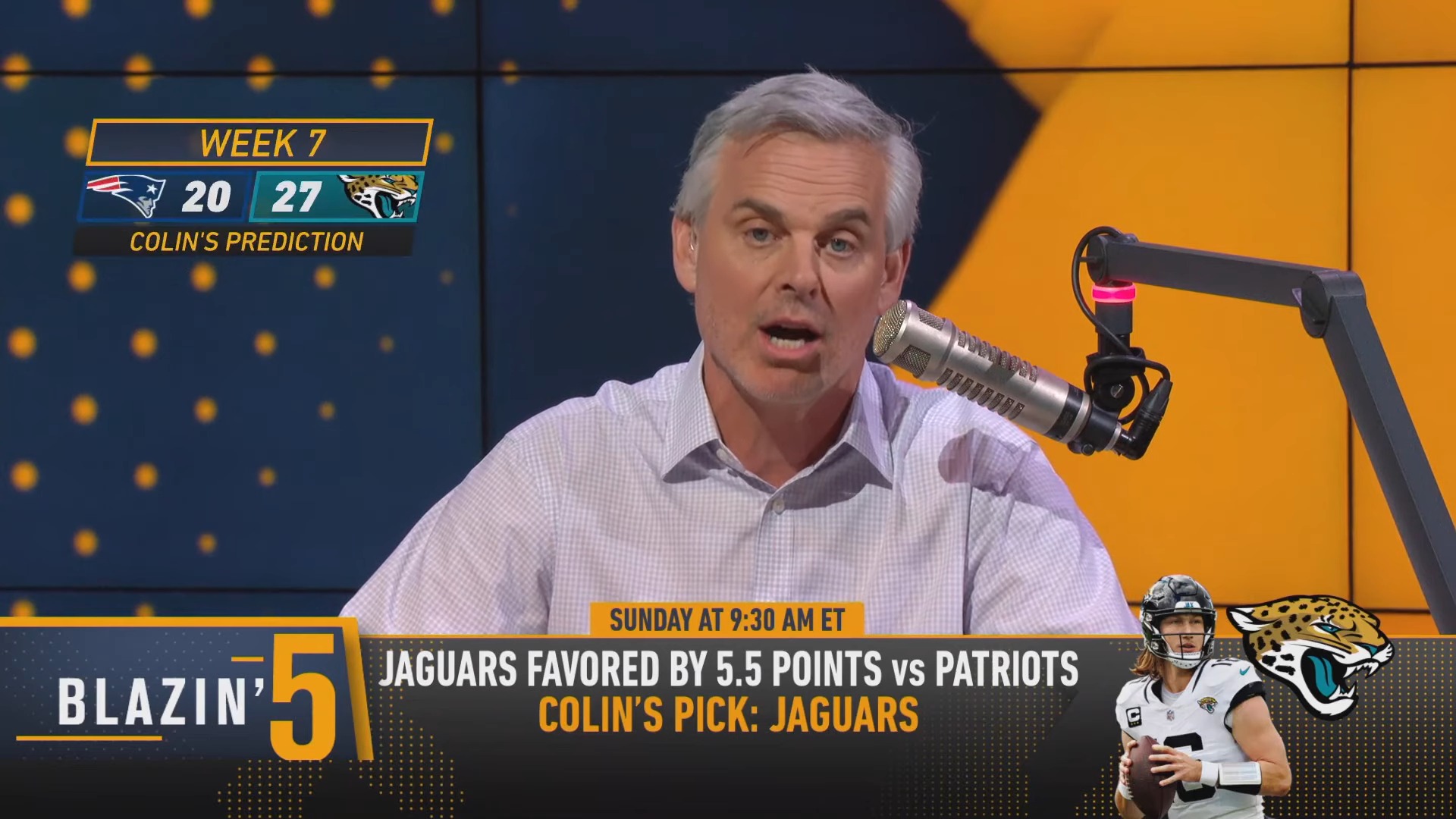 Colin Cowherd's Blazin' 5 Picks NFL Week 7 in 2024