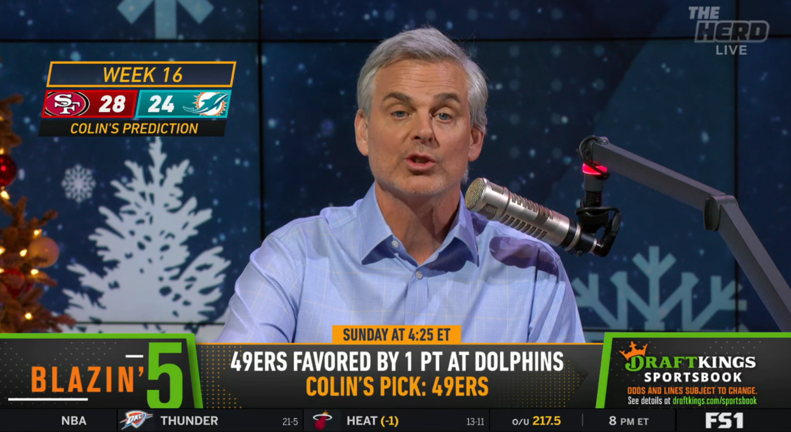 Colin Cowherd's Blazin' 5 Picks NFL Week 16 in 2024